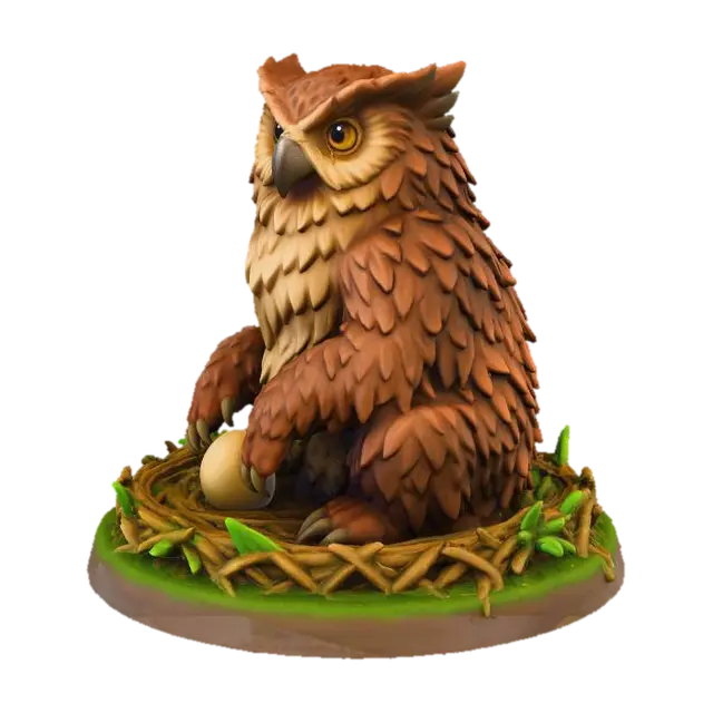Guardian of the Nest - Mother 3D model, vytvořený pomocí AI
