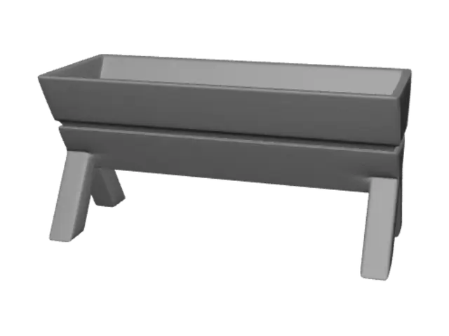3D model for Elevated Metal Trough in the Field