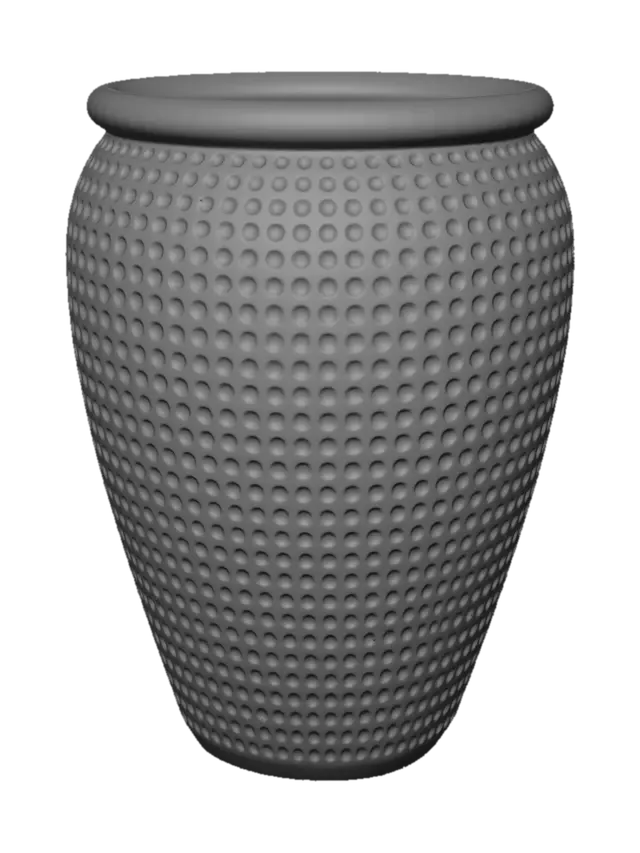 3D model for Olive Matte Vase with Terracotta Rim