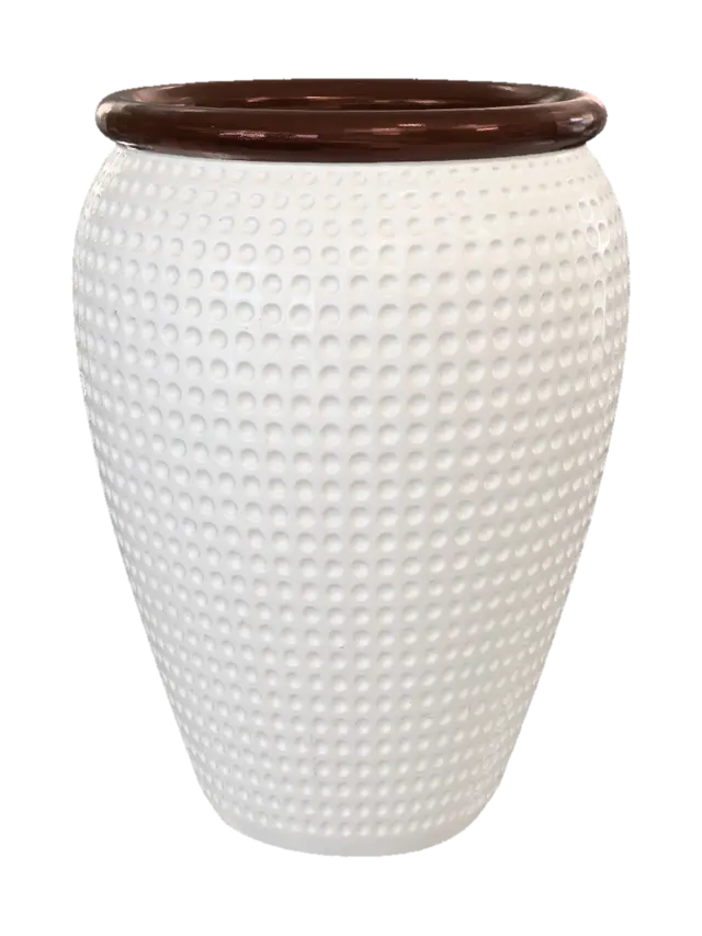 3D model for Olive Matte Vase with Terracotta Rim