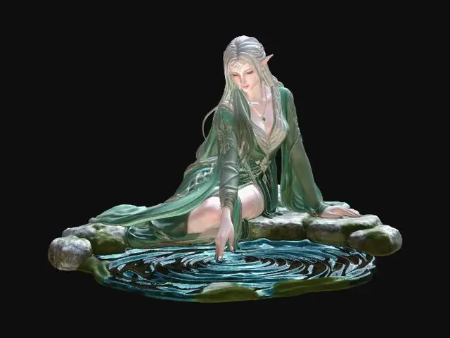 3D model for Elven Enchantment in a mountain pool