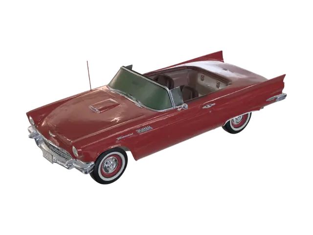 3D model for Red Ford Thunderbird Convertible