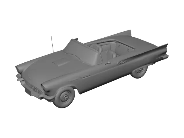 3D model for Red Ford Thunderbird Convertible
