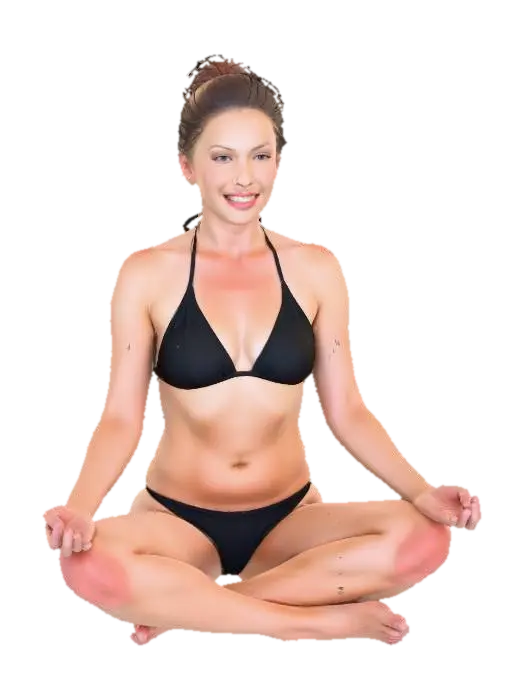 Yoga Pose in a Black Bikini 3D model, vytvořený pomocí AI