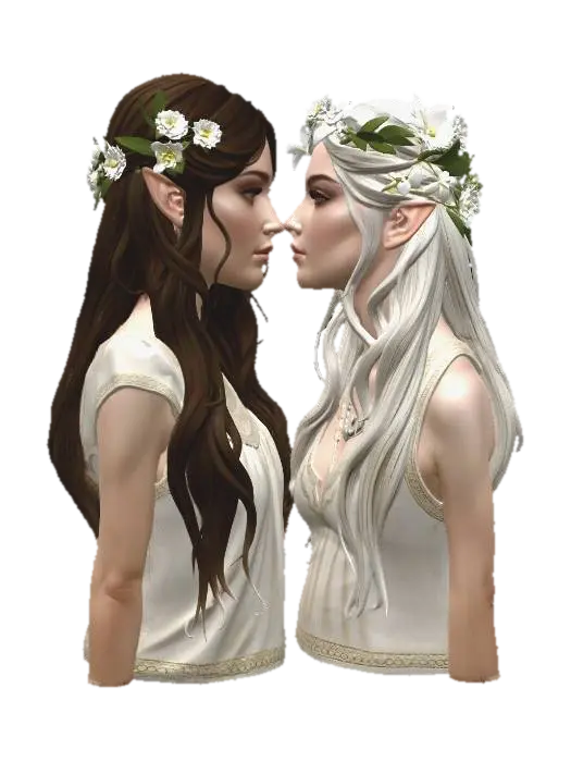 Whispers in Bloom - Artist 3D model, vytvořený pomocí AI