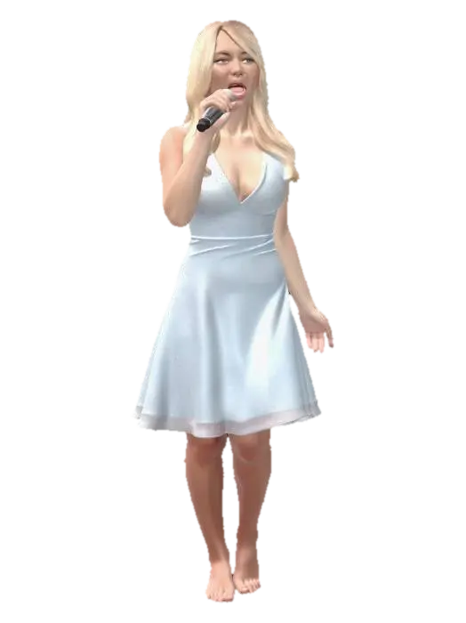 Sparkling Blue Serenade 3D model, vytvořený pomocí AI