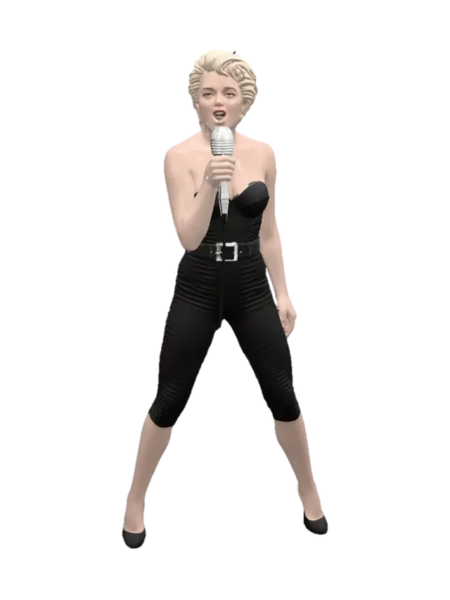 Spotlight Diva - Microphone 3D model, vytvořený pomocí AI