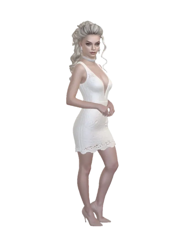 Ivory Allure 3D model, vytvořený pomocí AI