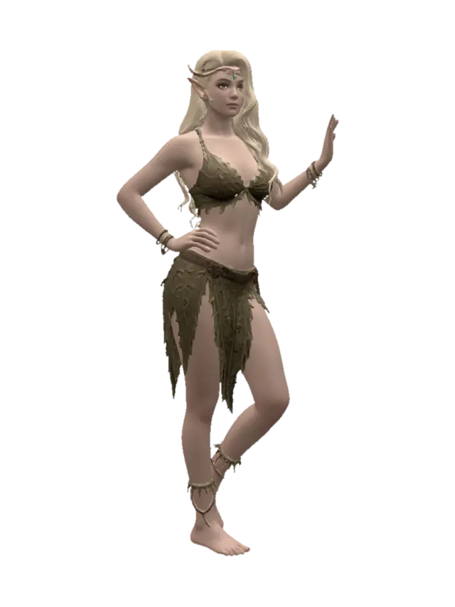 Modèle 3D Emberglow Cavern Elf, généré par IA