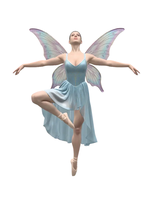 Azure Wings in Flight - Dreamlike 3D model, vytvořený pomocí AI