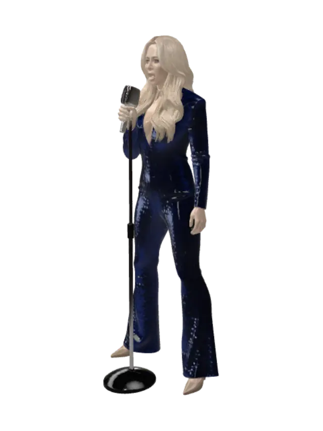 3D model for Sequined Diva at the Microphone