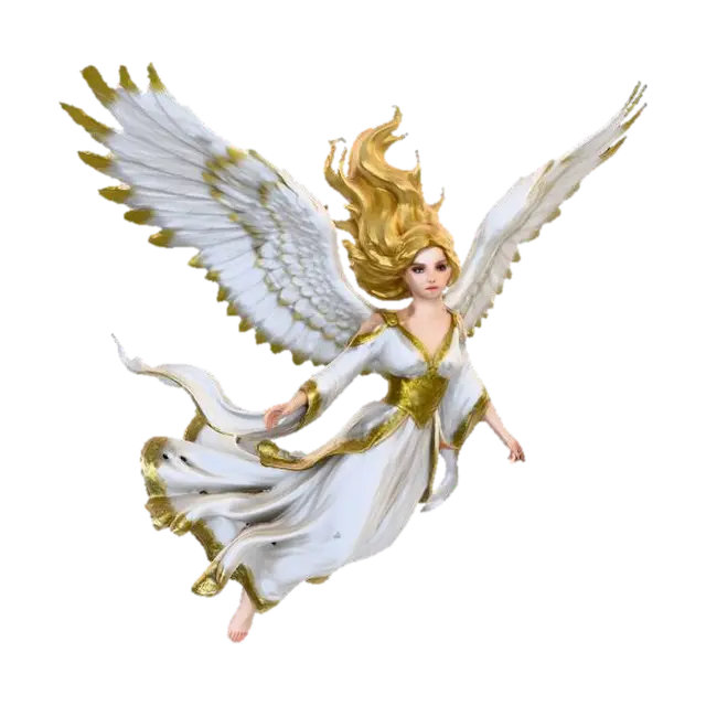 falling angel - Heavenly 3D model, vytvořený pomocí AI