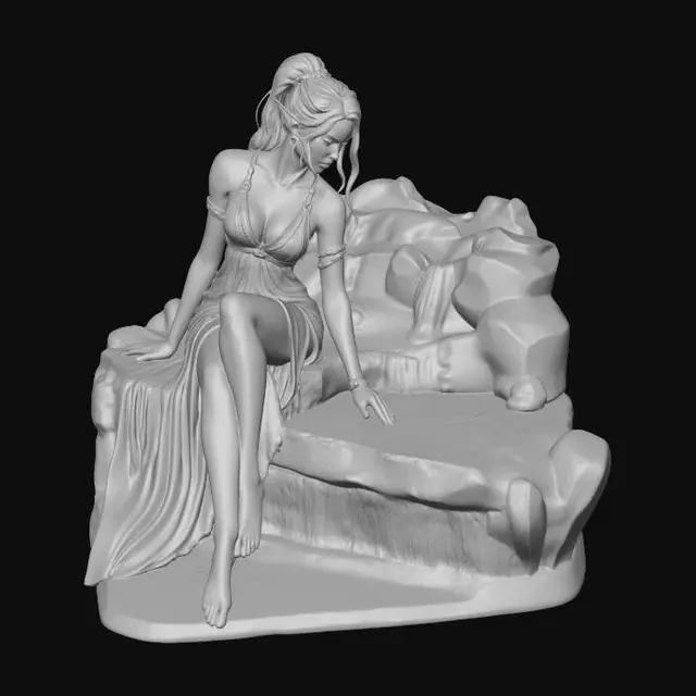3D model for Elven Grace by the Waterfall