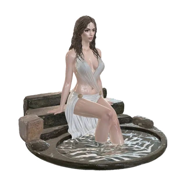 Cascade of Serenity - Photography 3D model, vytvořený pomocí AI