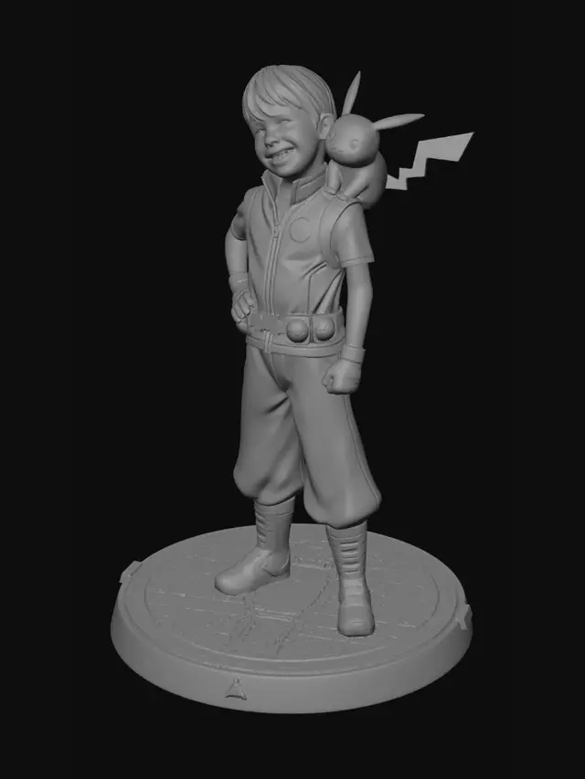 3D model for Pikachu's Battle Arena Smile