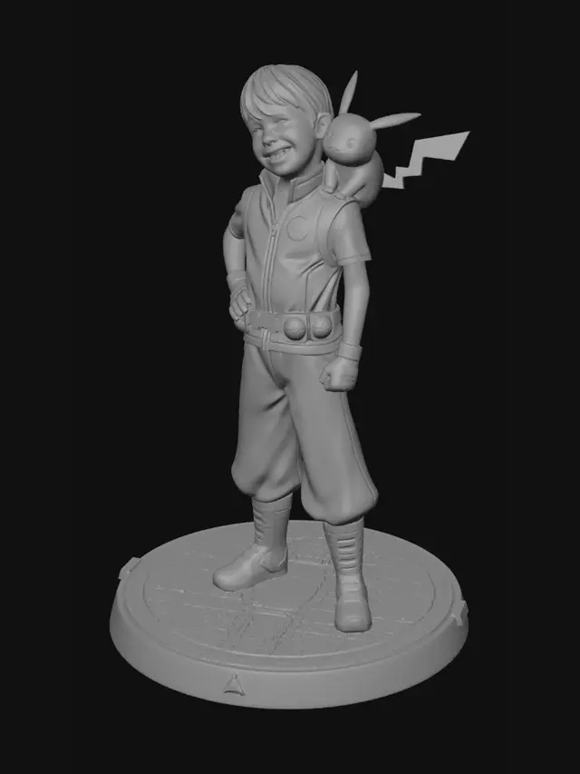 3D model for Pikachu's Battle Arena Smile