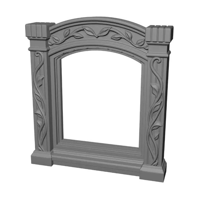 3D model for Blue Ornate Vine Frame