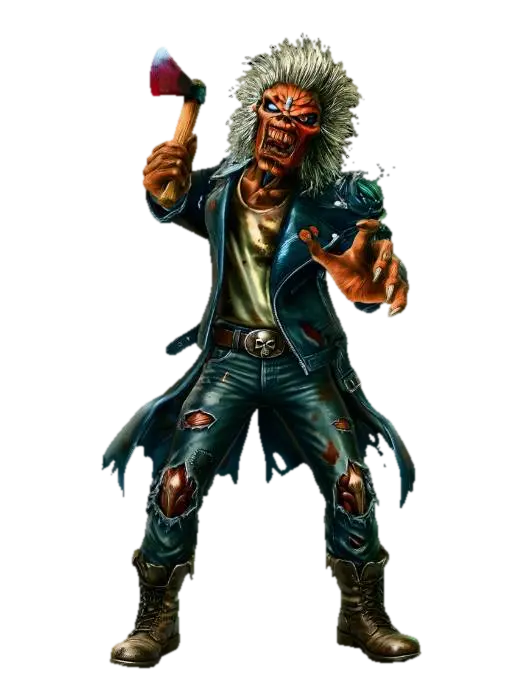 Eddie The Head with an axe - Iron Maiden - Band 3D model, vytvořený pomocí AI