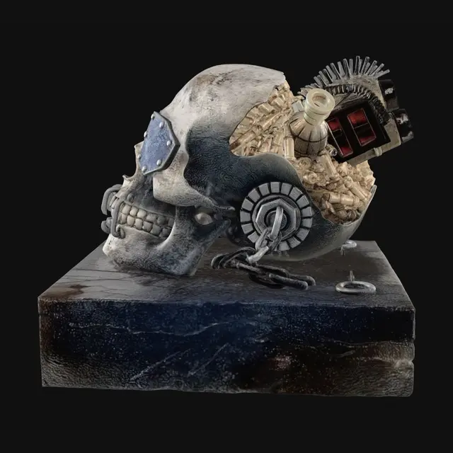 3D model for Steampunk T-Rex Skull