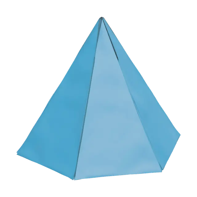 Fantasy Pentagonal Pyramid - Polyhedron 3D model, vytvořený pomocí AI