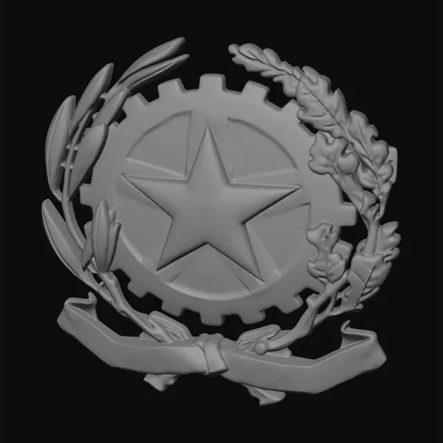 3D model for Emblem of the Italian Republic