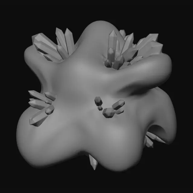 3D model for Iridescent Crystal Bloom