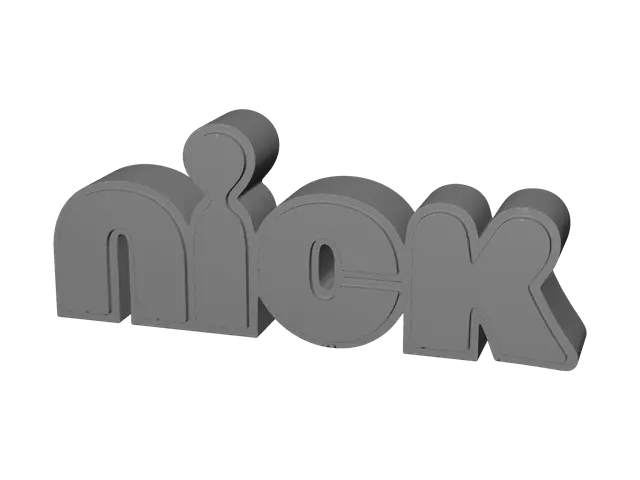 3D model for Weathered Nickelodeon Logo