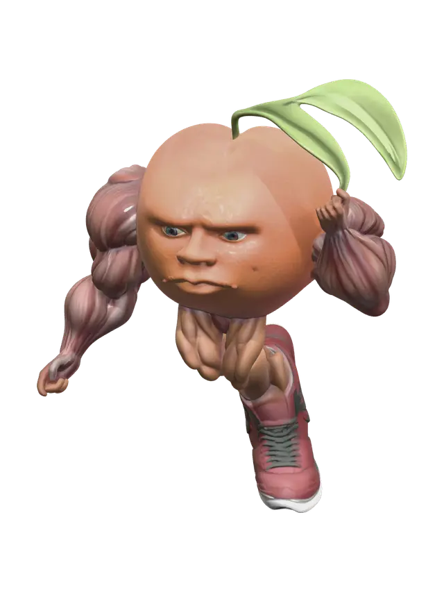 Stylized Udin Din Din Dun 3D model, vytvořený pomocí AI