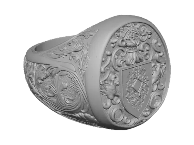 3D model for Golden Heraldry Ring