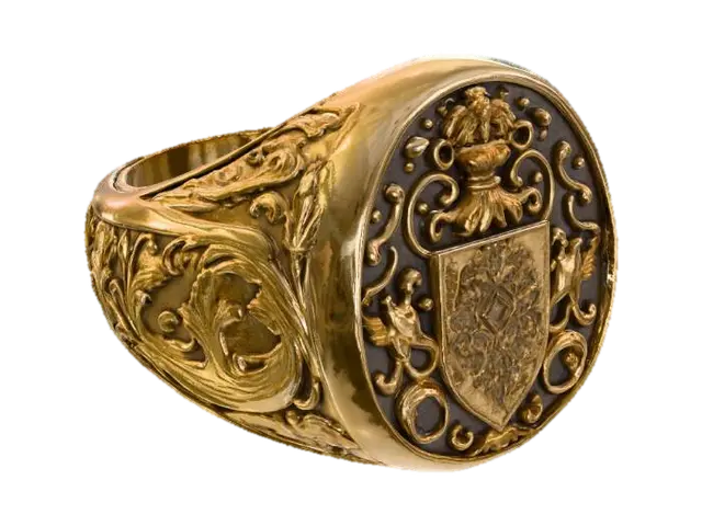 3D model for Golden Heraldry Ring