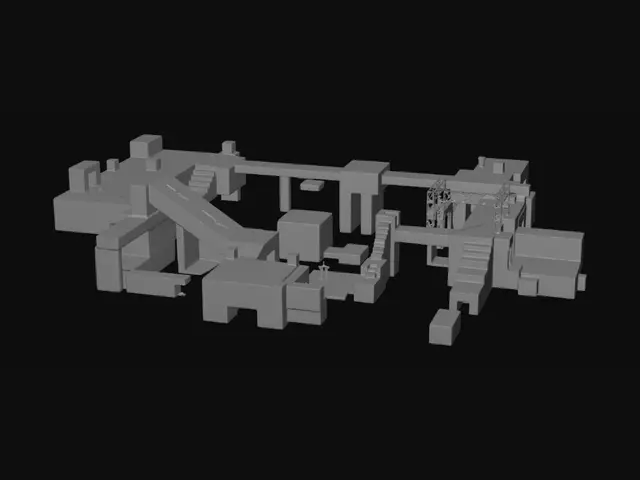 3D model for 2D Isometric Level Blockout