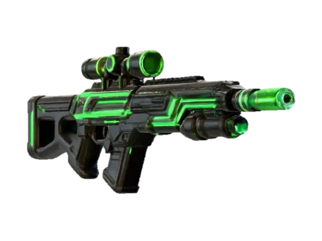 3D-модель Neon Phaser Rifle, сгенерированная ИИ