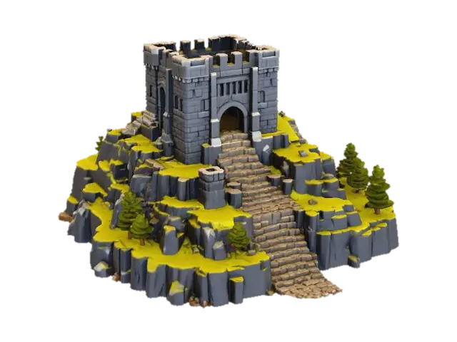 Fortress of Solitude - Isolated 3D model, vytvořený pomocí AI