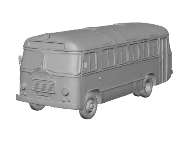 3D model for Retro Red Bus