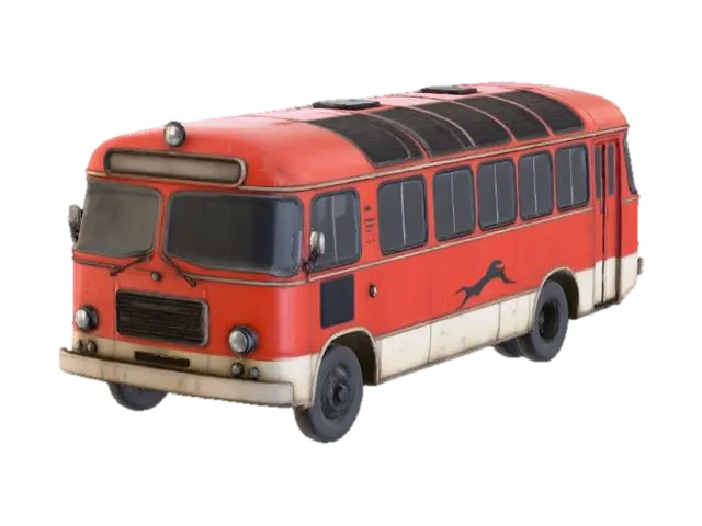 3D model for Retro Red Bus