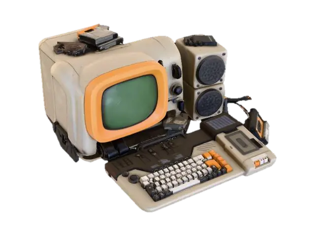 Modello 3D Retro Tech Fusion, generato dall’IA