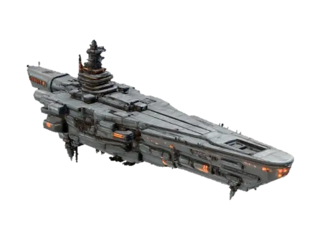 Star Fortress - Starship 3D model, vytvořený pomocí AI