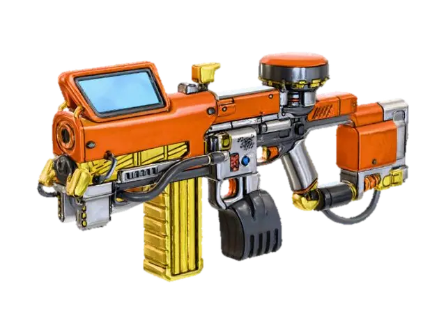 Neon Blaster - Cybernetics 3D model, vytvořený pomocí AI