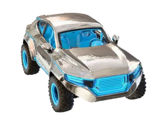 Futuristic Neon CruiserX - Cruiser 3D model, vytvořený pomocí AI