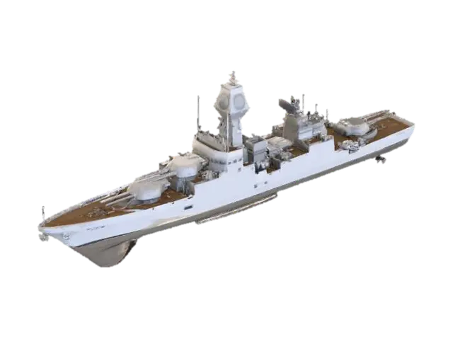 Modern Naval Vessel - Boat 3D model, vytvořený pomocí AI