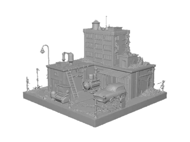 3D model for Rustic Compound Diorama X