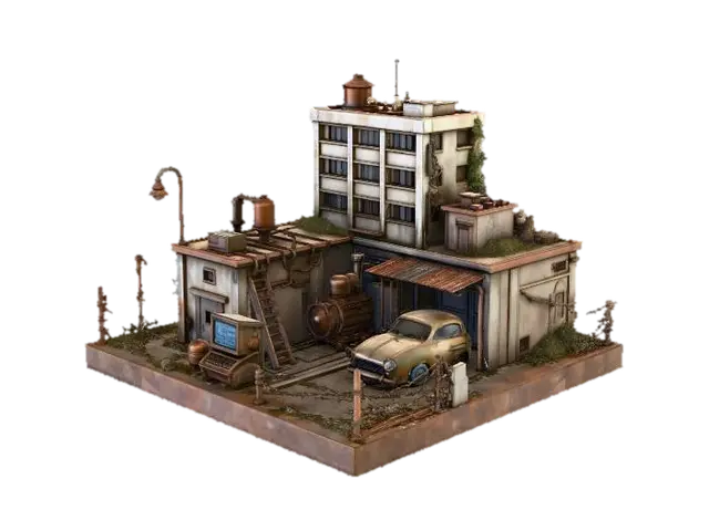 3D model for Rustic Compound Diorama X