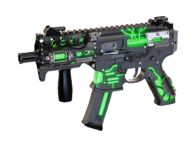 Neon Pulse Rifle X 3D model, vytvořený pomocí AI