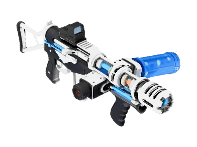Futuristic Energy Rifle X - Laser 3D model, vytvořený pomocí AI