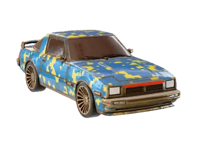 Knight Rider X 80s 3D model, vytvořený pomocí AI