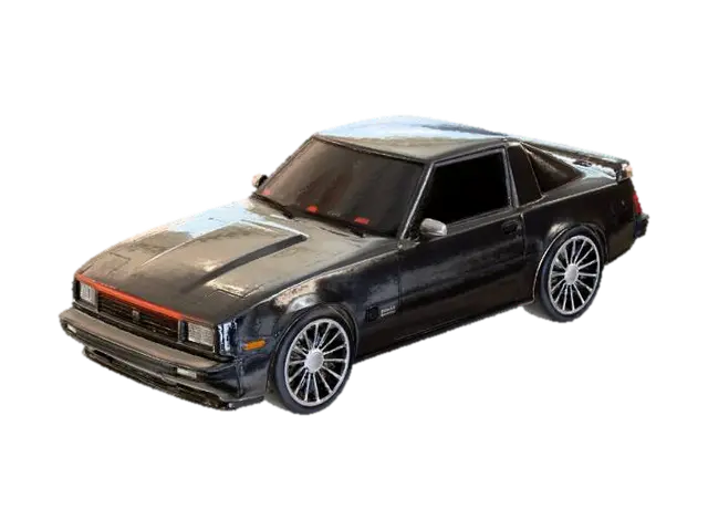 Knight Rider X 80s 3D model, vytvořený pomocí AI