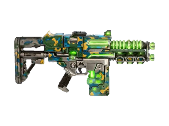 X Neon Assault Rifle 3D model, vytvořený pomocí AI