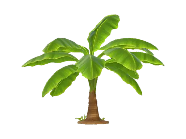 Banana Plant X - Exotic 3D model, vytvořený pomocí AI