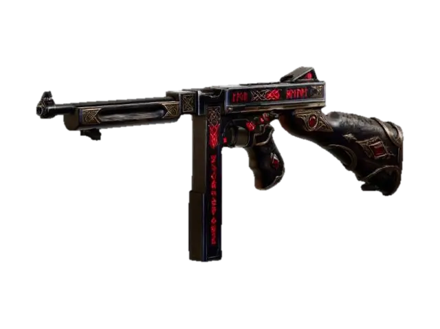 Crimson Runic Rifle X - Midrange AI 생성 3D 모델