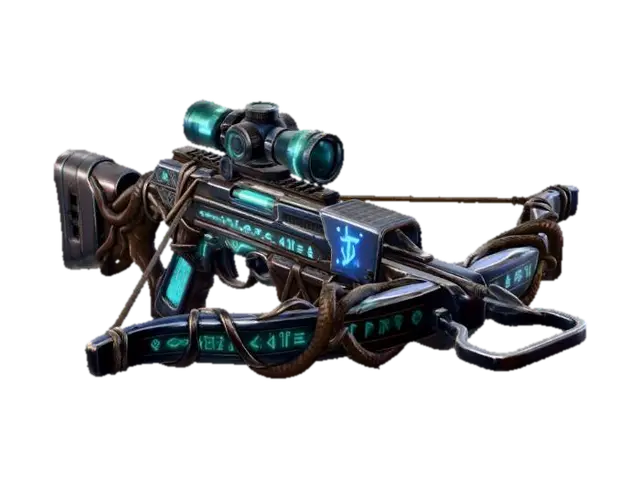 Neon Runic Sniper Rifle X 3D model, vytvořený pomocí AI